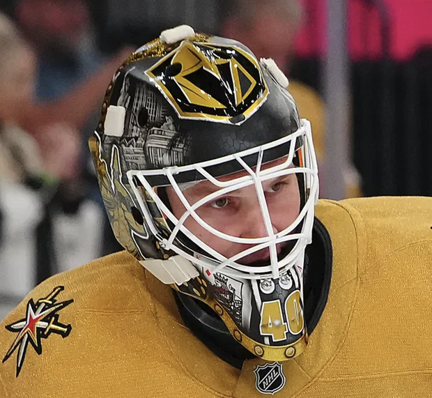 Presale: Akira Schmid Goalie Mask Unsigned Las Vegas 2025-26 Tribute