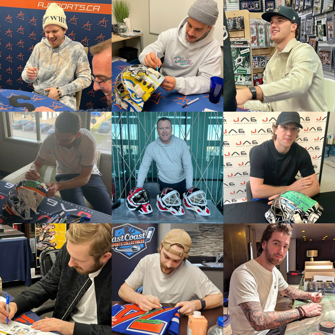 Goalie Mask Collector Wall of Fame: NHL goalie autograph signings and collector moments, collage 15
