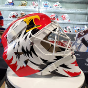 Ed Belfour Signed Goalie Mask Chicago Red Simple Eagle Classic AS Edition Autographed AS-02876