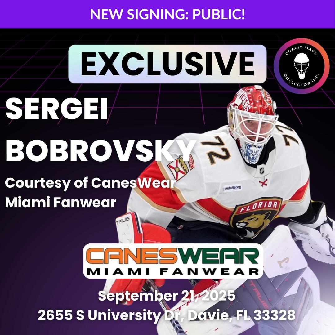 Upcoming Signing: Sergei Bobrovsky Signed Goalie Mask Tribute Signature Edition Autographed-COMPLETED