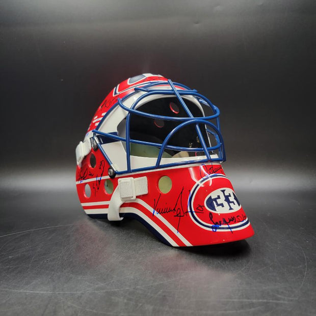 Patrick Roy Signed Goalie Mask Full Team Montreal Canadiens 1993 Stanley Cup Winning Team Autographed AS-03532