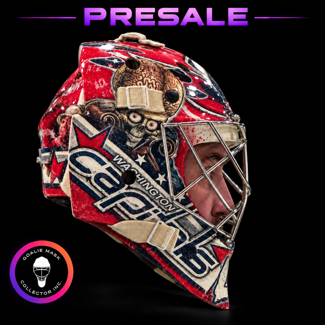 Presale: Logan Thompson Goalie Mask Unsigned 2027 Washington Mars Attacks Tribute