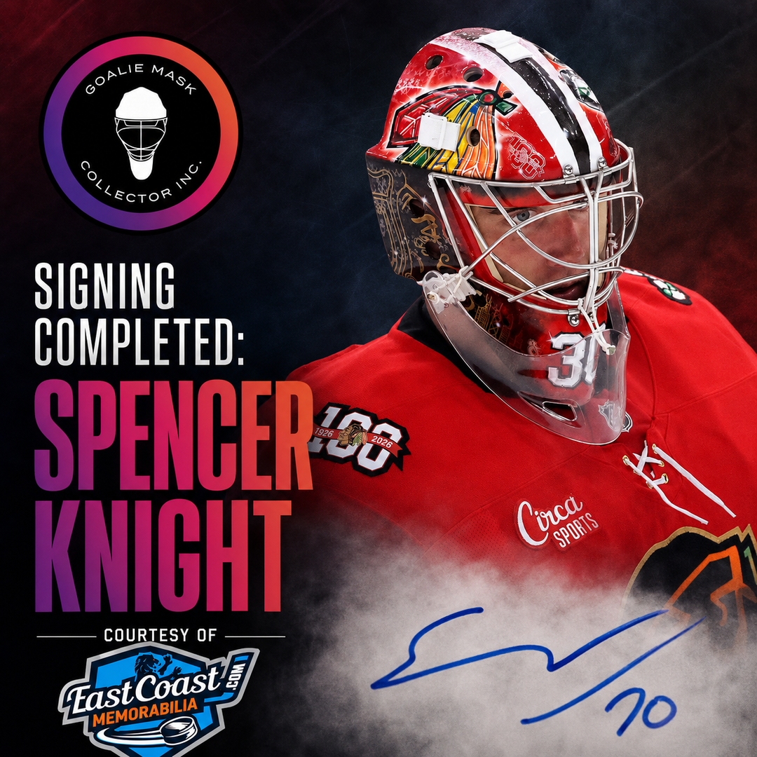 Spencer Knight Signed Goalie Mask Tribute Signature Edition Autographed- COMPLETED!