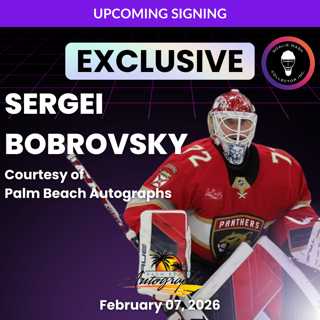 Upcoming Signing: Sergei Bobrovsky Signed Goalie Mask Tribute Signature Edition Autographed- Feb 07, 2026 - COMPLETED