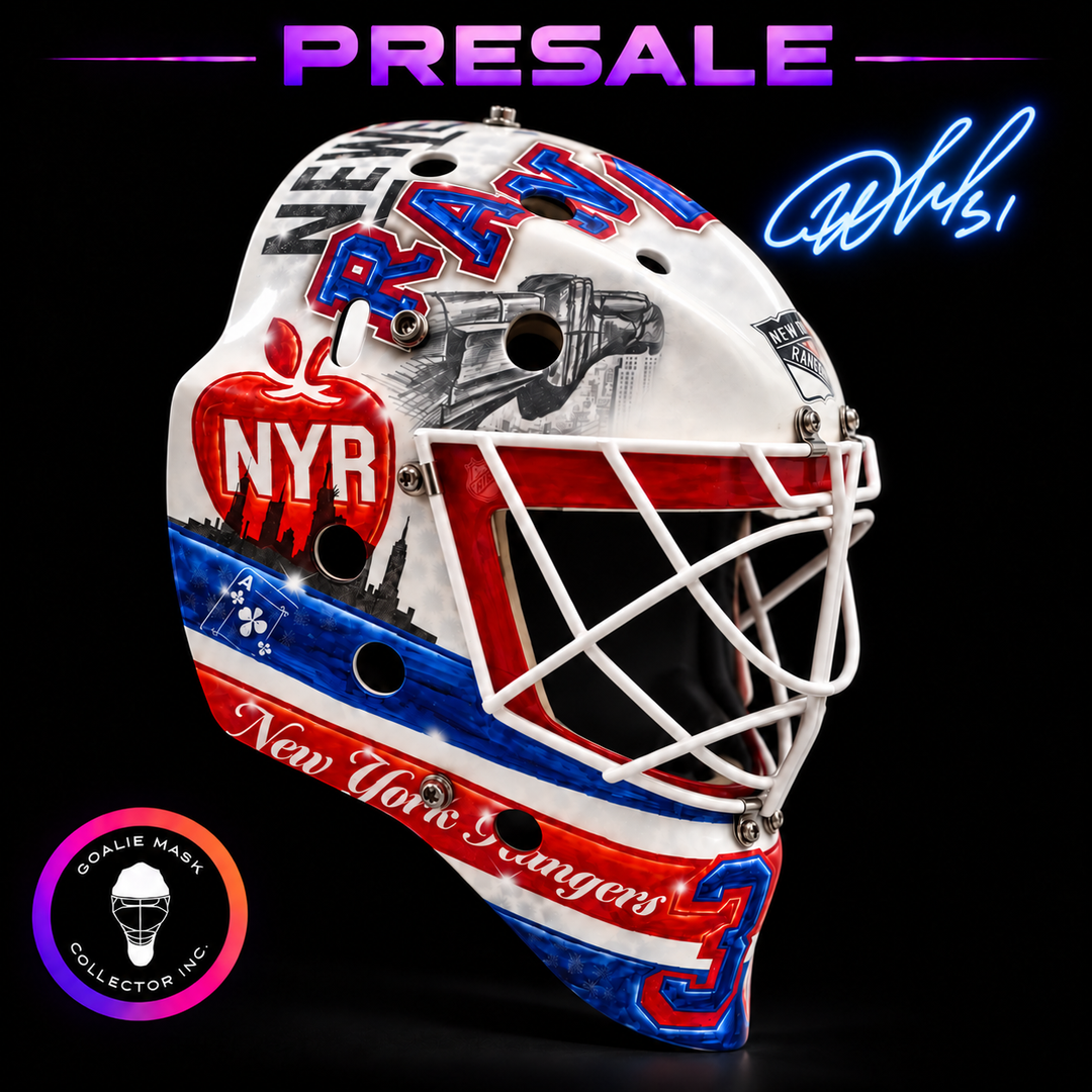 Igor Shesterkin Signed Goalie Mask 2027 New York White Apple Signature Edition Autographed Tribute