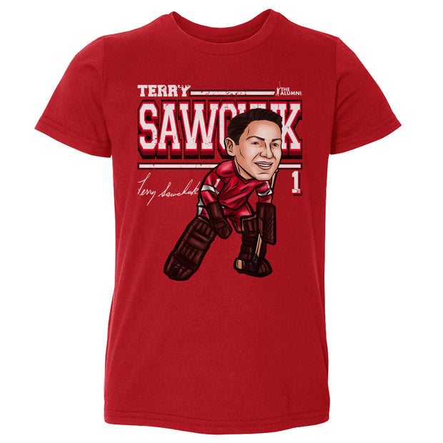 Terry Sawchuk Detroit Cartoon WHT