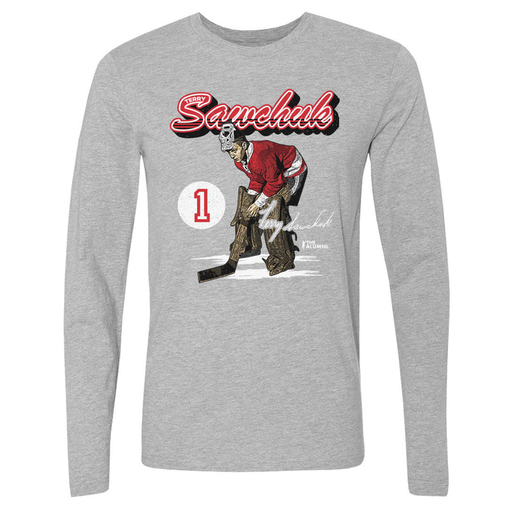 Terry Sawchuk Detroit Retro Script WHT