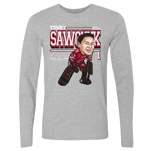 Terry Sawchuk Detroit Cartoon WHT