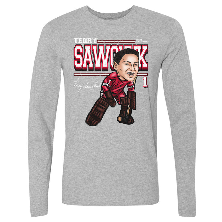 Terry Sawchuk Detroit Cartoon WHT