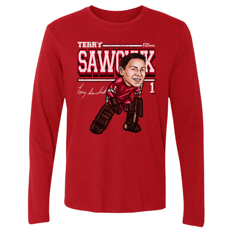 Terry Sawchuk Detroit Cartoon WHT