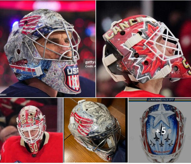 Presale: 4 Nations Face Off Signed or Unsigned Goalie Mask 2025 Canada USA Sweden Finland Signature Edition