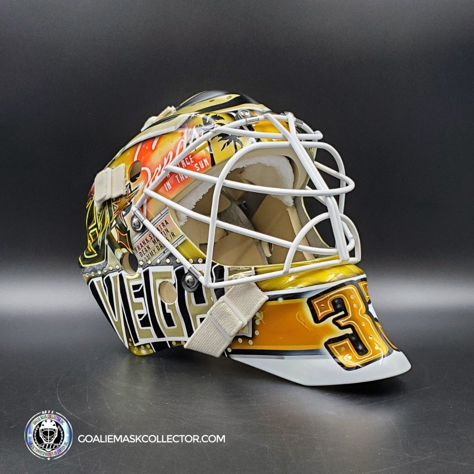 Adin Hill Goalie Mask Unsigned 2023-24 Las Vegas "Old School Vegas" Tribute