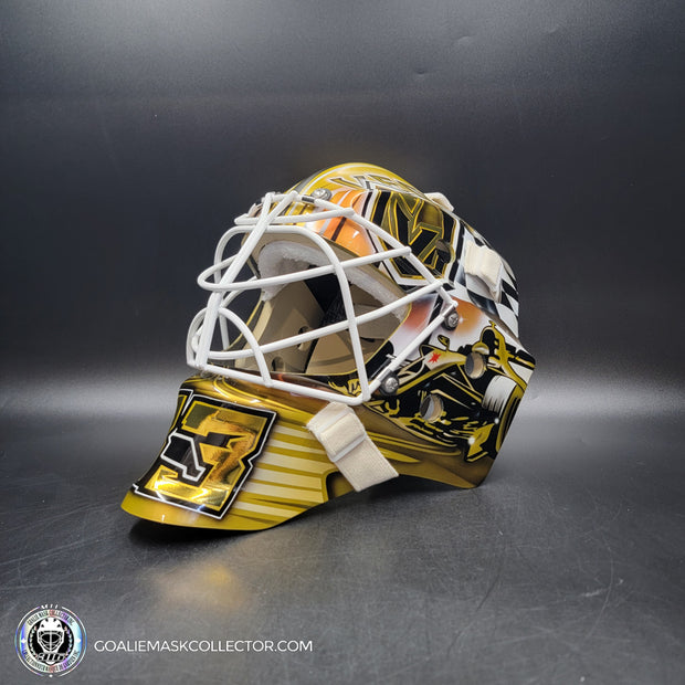 Adin Hill Goalie Mask Unsigned 2024 Las Vegas "Car Racing" Tribute