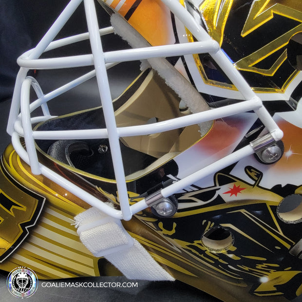 Adin Hill Goalie Mask Unsigned 2024 Las Vegas "Car Racing" Tribute