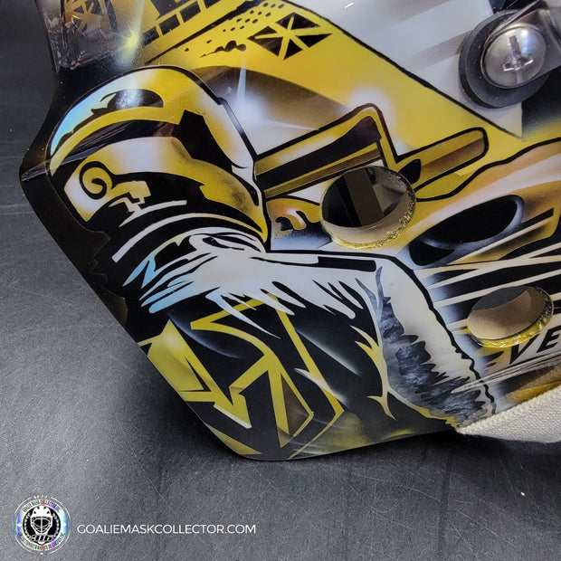 Adin Hill Goalie Mask Unsigned 2024 Las Vegas "Car Racing" Tribute