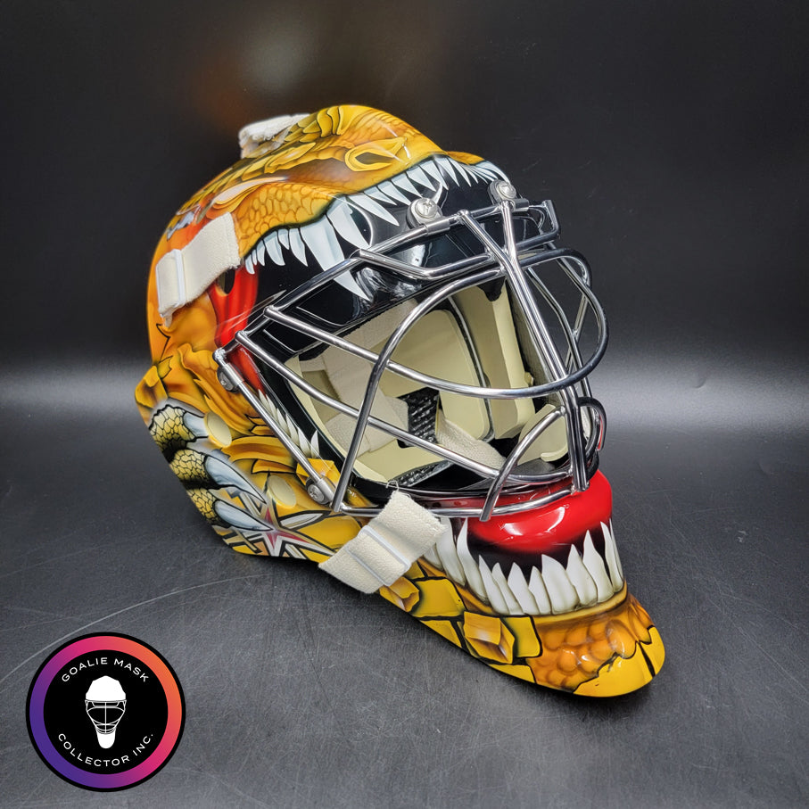 Adin Hill Goalie Mask Unsigned 2025-26 Las Vegas Dragon Head V1 +