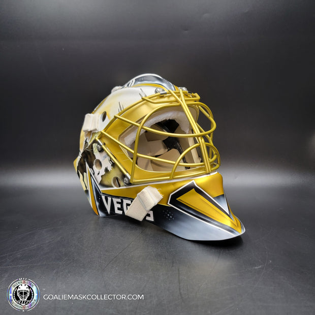 Adin Hill Goalie Mask Unsigned 2025 Las Vegas "Western Cowboy" Tribute