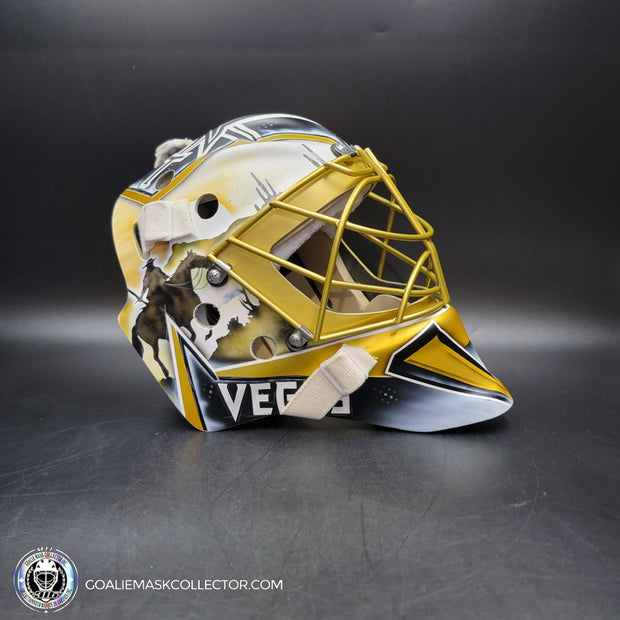 Adin Hill Goalie Mask Unsigned 2025 Las Vegas "Western Cowboy" Tribute