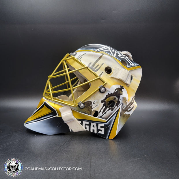 Adin Hill Goalie Mask Unsigned 2025 Las Vegas "Western Cowboy" Tribute