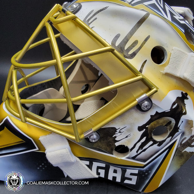 Adin Hill Goalie Mask Unsigned 2025 Las Vegas "Western Cowboy" Tribute