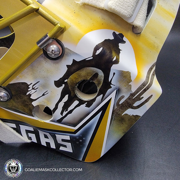 Adin Hill Goalie Mask Unsigned 2025 Las Vegas "Western Cowboy" Tribute