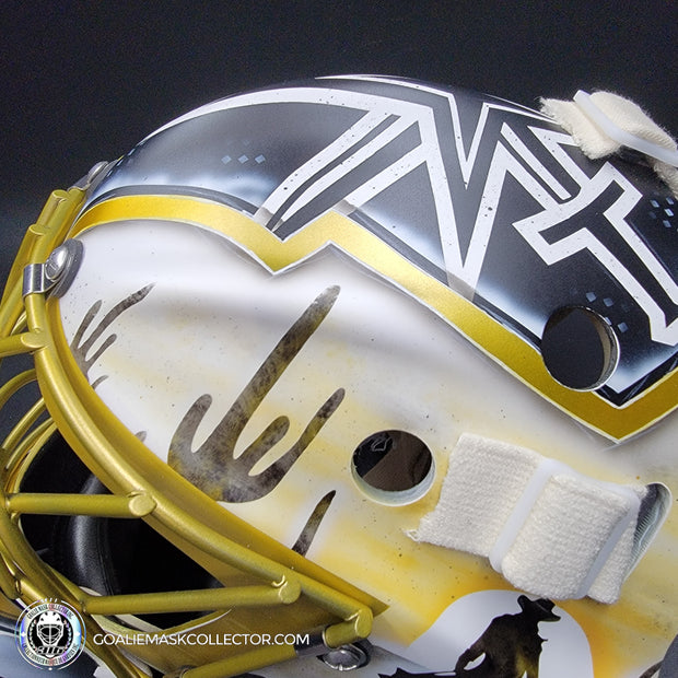 Adin Hill Goalie Mask Unsigned 2025 Las Vegas "Western Cowboy" Tribute