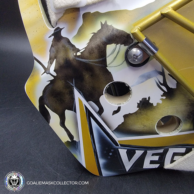 Adin Hill Goalie Mask Unsigned 2025 Las Vegas "Western Cowboy" Tribute