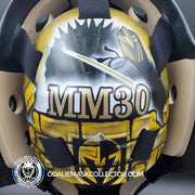 Adin Hill Goalie Mask Unsigned V2 Matte 2023 Las Vegas Stanley Cup Tribute + 24K Gold Plated Grill