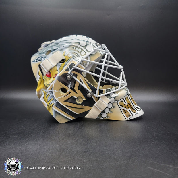 Adin Hill Goalie Mask Unsigned V4 2023 Las Vegas CUP Edition Game 3 Alien + WHITE Grill Tribute
