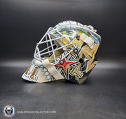 Adin Hill Goalie Mask Unsigned V4 2023 Las Vegas CUP Edition Game 3 Alien + WHITE Grill Tribute