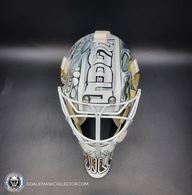 Adin Hill Goalie Mask Unsigned V4 2023 Las Vegas CUP Edition Game 3 Alien + WHITE Grill Tribute