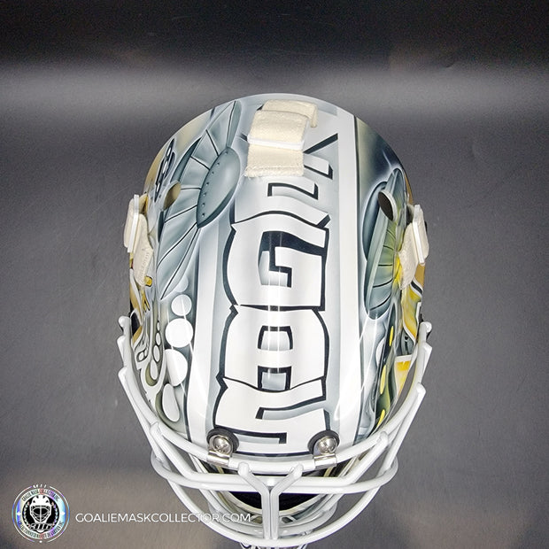 Adin Hill Goalie Mask Unsigned V4 2023 Las Vegas CUP Edition Game 3 Alien + WHITE Grill Tribute