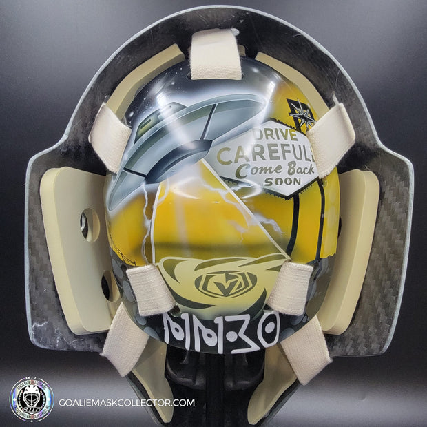 Adin Hill Goalie Mask Unsigned V4 2023 Las Vegas CUP Edition Game 3 Alien + WHITE Grill Tribute