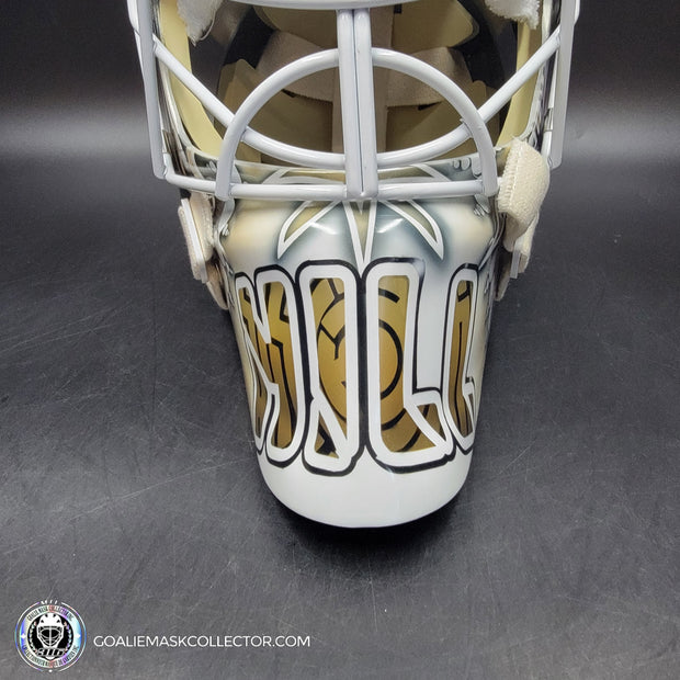 Adin Hill Goalie Mask Unsigned V4 2023 Las Vegas CUP Edition Game 3 Alien + WHITE Grill Tribute