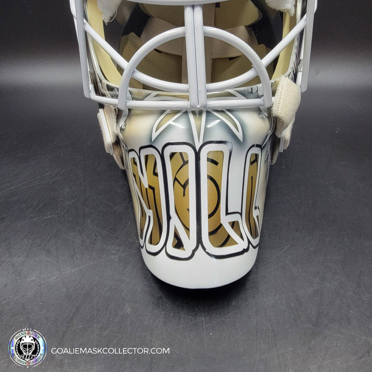 Adin Hill Goalie Mask Unsigned V4 2023 Las Vegas CUP Edition Game 3 Alien + WHITE Grill Tribute