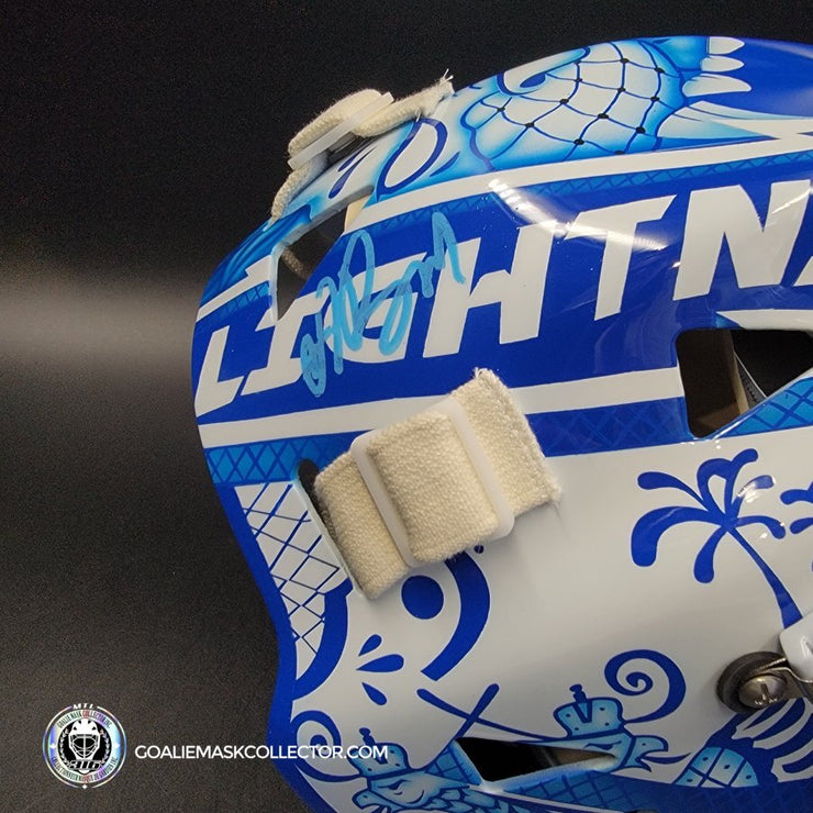 Andrei Vasilevskiy Signed Goalie Mask Tampa Bay 2025 V1 300th Victory Signature Edition Autographed