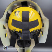 Andy Moog Goalie Mask Unsigned Boston "Mad Bear" V2 Black Grill Tribute