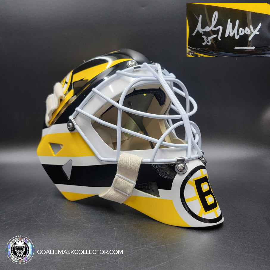 Andy Moog Signed Goalie Mask Boston V2 Signature Edition Tribute. Goalie Mask Collector.