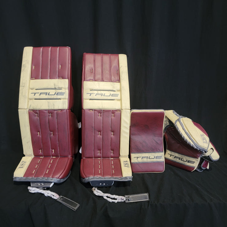 Ann-Renee Desbiens Game Used Goalie Pads 2023-24 Victoire De Montreal Inaugural Season Worn True Set Pads + Glove + Blocker Signed and Inscribed AS-03302
