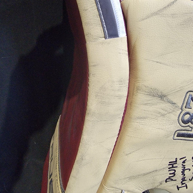 Ann-Renee Desbiens Game Used Goalie Pads 2023-24 Victoire De Montreal Inaugural Season Worn True Set Pads + Glove + Blocker Signed and Inscribed AS-03302