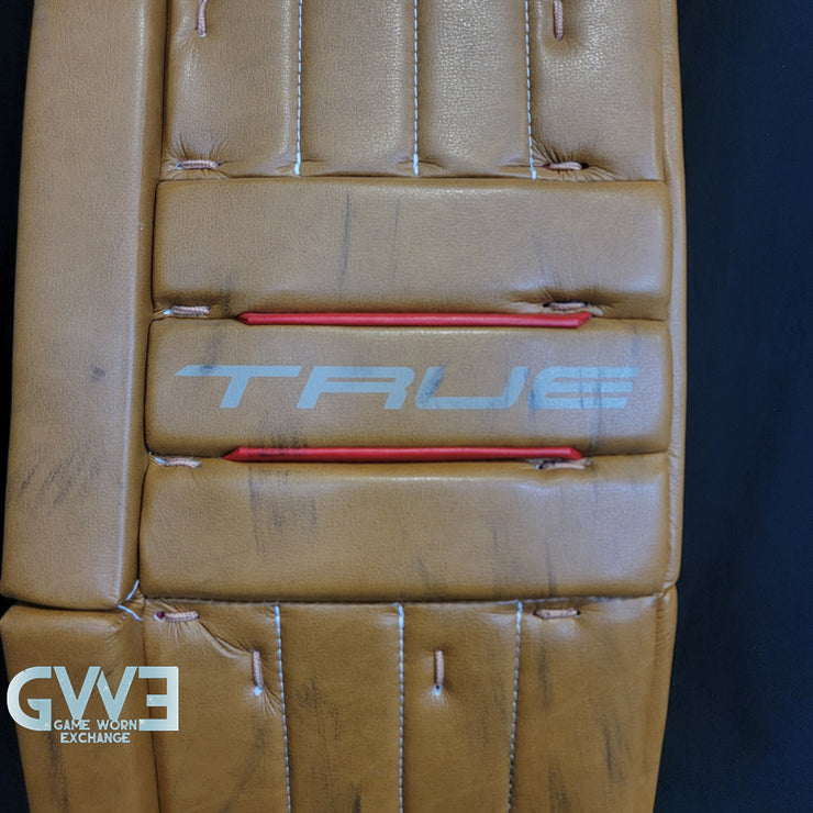 Ann-Renee Desbiens Game Used Goalie Pads 2023 Team Canada World Championship Silver Medal Winning Worn True Set Pads + Glove + Blocker Signed and Inscribed AS-03301
