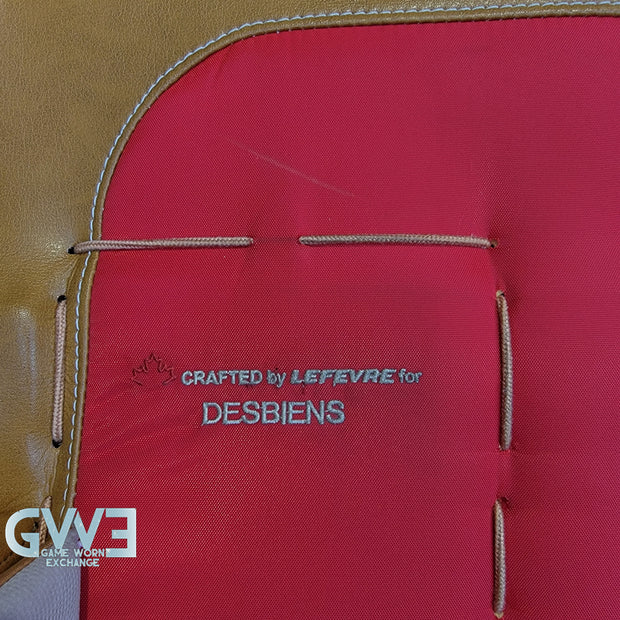 Ann-Renee Desbiens Game Used Goalie Pads 2023 Team Canada World Championship Silver Medal Winning Worn True Set Pads + Glove + Blocker Signed and Inscribed AS-03301