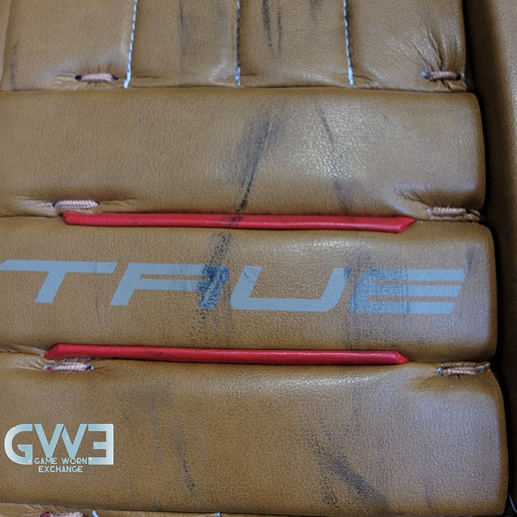 Ann-Renee Desbiens Game Used Goalie Pads 2023 Team Canada World Championship Silver Medal Winning Worn True Set Pads + Glove + Blocker Signed and Inscribed AS-03301