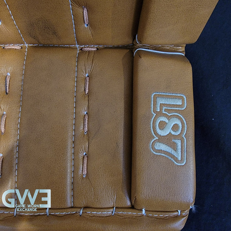 Ann-Renee Desbiens Game Used Goalie Pads 2023 Team Canada World Championship Silver Medal Winning Worn True Set Pads + Glove + Blocker Signed and Inscribed AS-03301