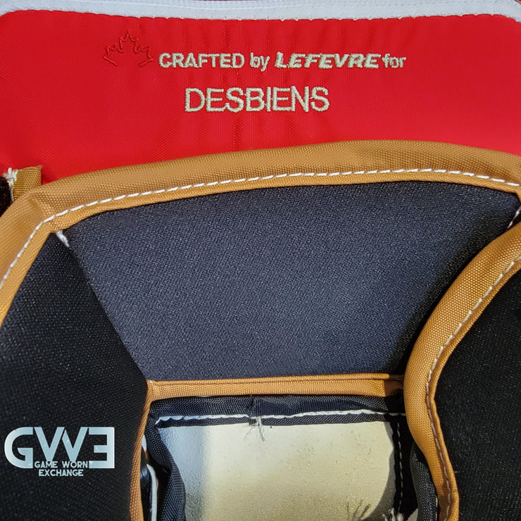 Ann-Renee Desbiens Game Used Goalie Pads 2023 Team Canada World Championship Silver Medal Winning Worn True Set Pads + Glove + Blocker Signed and Inscribed AS-03301