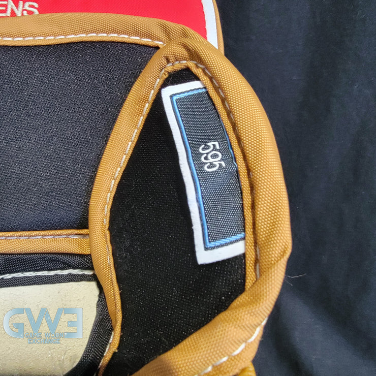 Ann-Renee Desbiens Game Used Goalie Pads 2023 Team Canada World Championship Silver Medal Winning Worn True Set Pads + Glove + Blocker Signed and Inscribed AS-03301