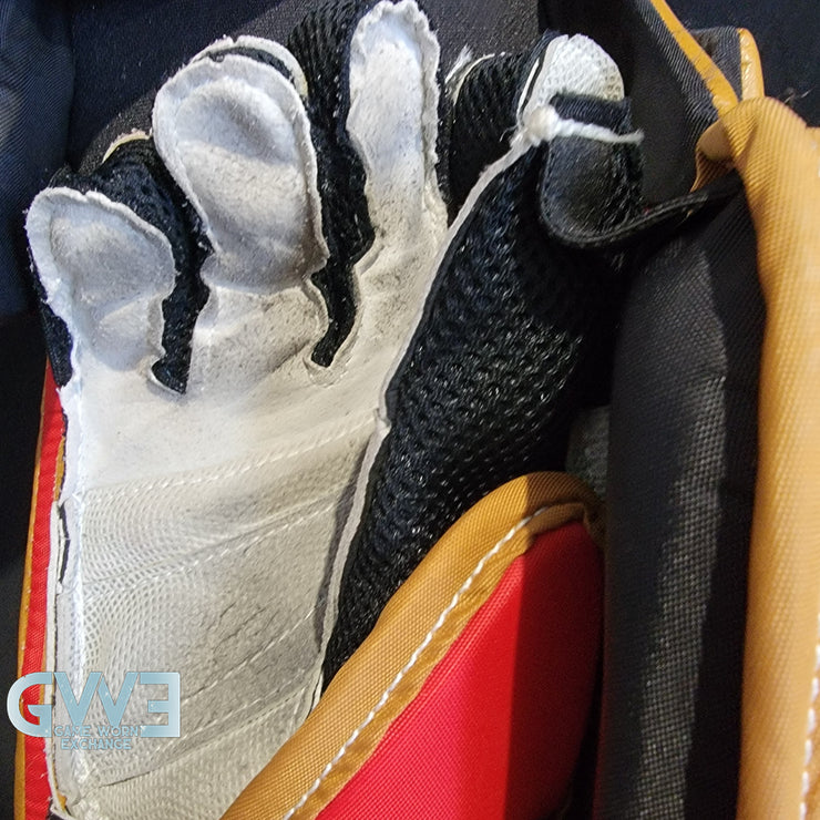 Ann-Renee Desbiens Game Used Goalie Pads 2023 Team Canada World Championship Silver Medal Winning Worn True Set Pads + Glove + Blocker Signed and Inscribed AS-03301