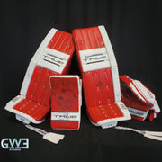 Ann-Renee Desbiens Game Used Goalie Pads 2024 Team Canada World Championship Gold Medal Winning Worn True Set Pads + Glove + Blocker Signed and Inscribed AS-03300