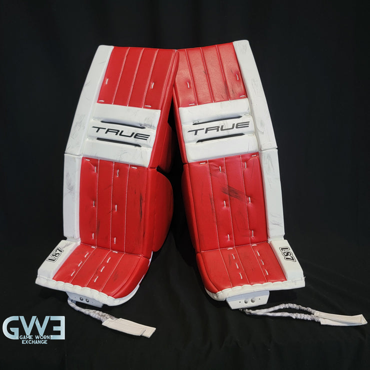 Ann-Renee Desbiens Game Used Goalie Pads 2024 Team Canada World Championship Gold Medal Winning Worn True Set Pads + Glove + Blocker Signed and Inscribed AS-03300
