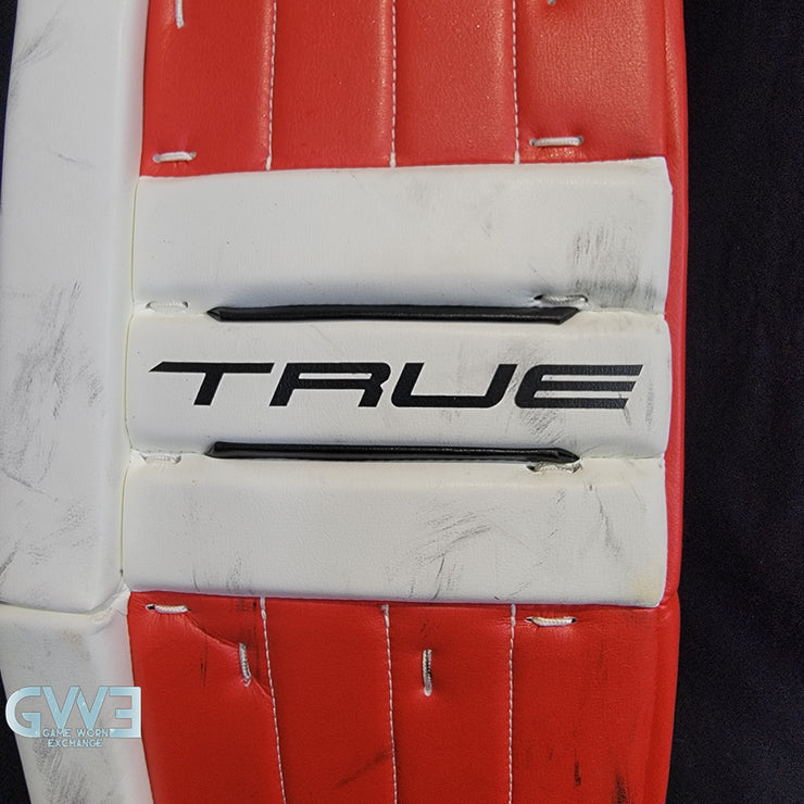 Ann-Renee Desbiens Game Used Goalie Pads 2024 Team Canada World Championship Gold Medal Winning Worn True Set Pads + Glove + Blocker Signed and Inscribed AS-03300